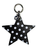 Polka Dot Star Charm | Black and White
