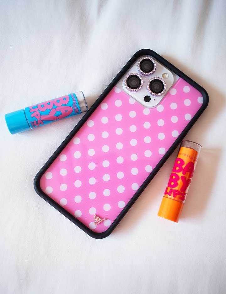 Polka Dot | Pink and White iPhone Case