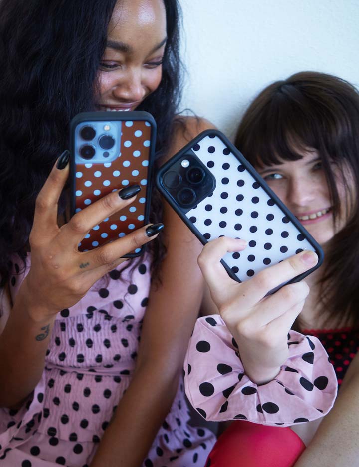 Polka Dot | Brown and Blue iPhone Case