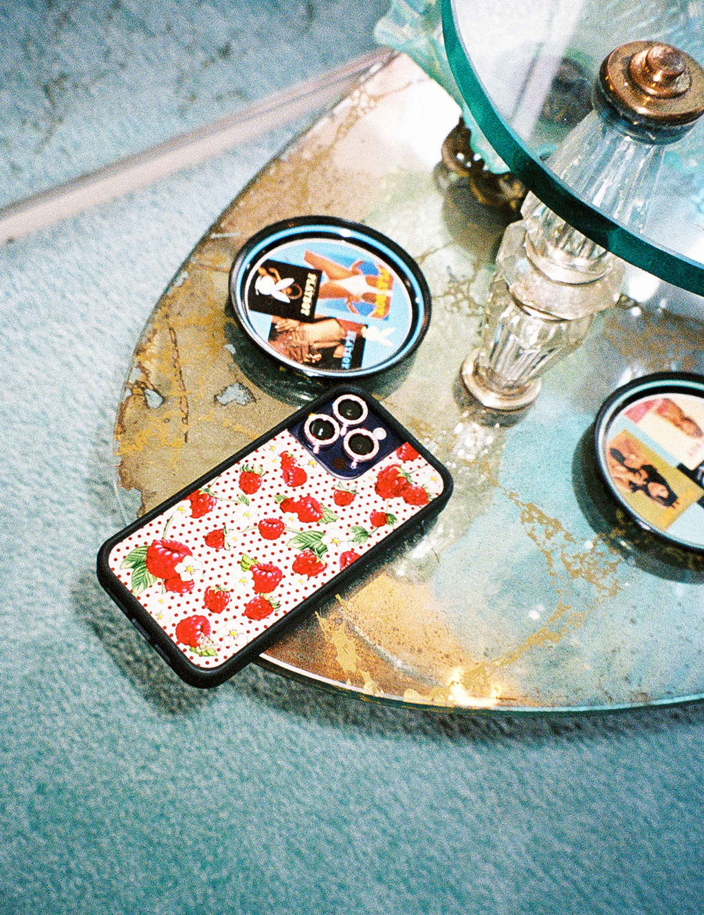 Raspberry Polka Dot iPhone Case