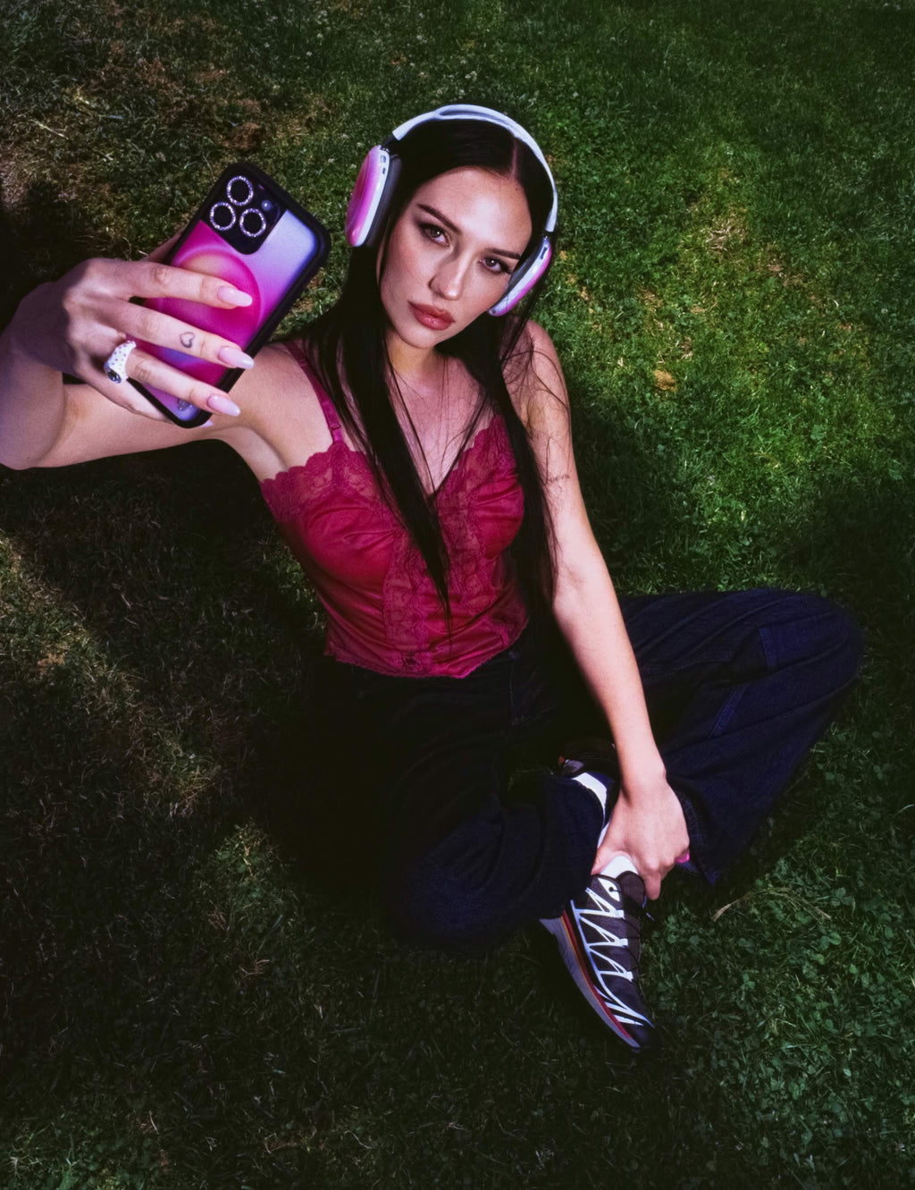 Hot Pink Aura iPhone Case
