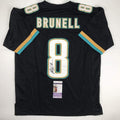 Autographed/Signed Mark Brunell Jacksonville Black Football Jersey JSA COA