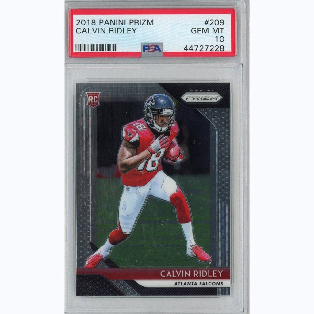 Graded 2018 Panini Prizm Calvin Ridley #209 Rookie RC Football Card PSA 10 Gem Mint