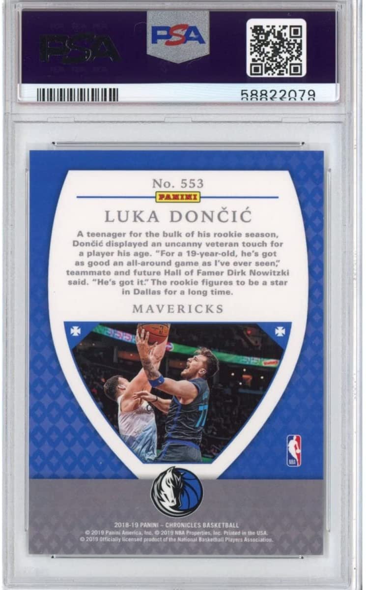 Graded 2018-19 Panini Chronicles Luka Doncic #553 Crusade Rookie RC Basketball Card PSA 10 Gem Mint