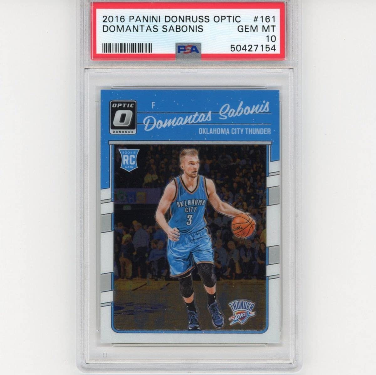 Graded 2016-17 Panini Donruss Optic Domantas Sabonis #161 Rookie RC Basketball Card PSA 10 Gem Mint