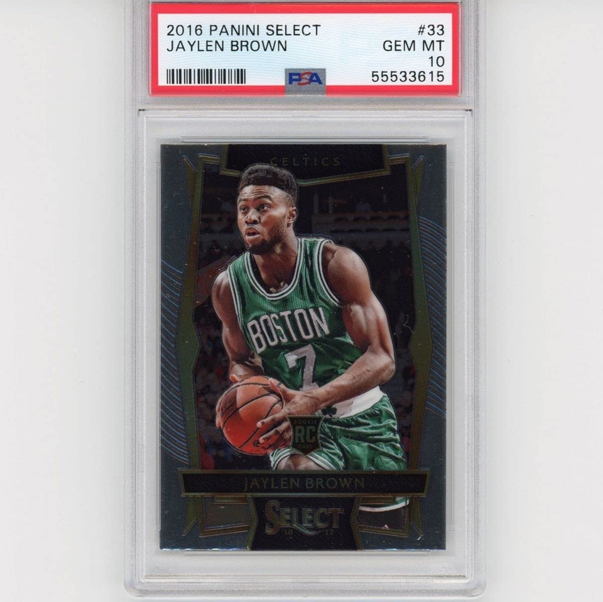 Graded 2016-17 Panini Select Jaylen Brown #33 Rookie RC Basketball Card PSA 10 Gem Mint