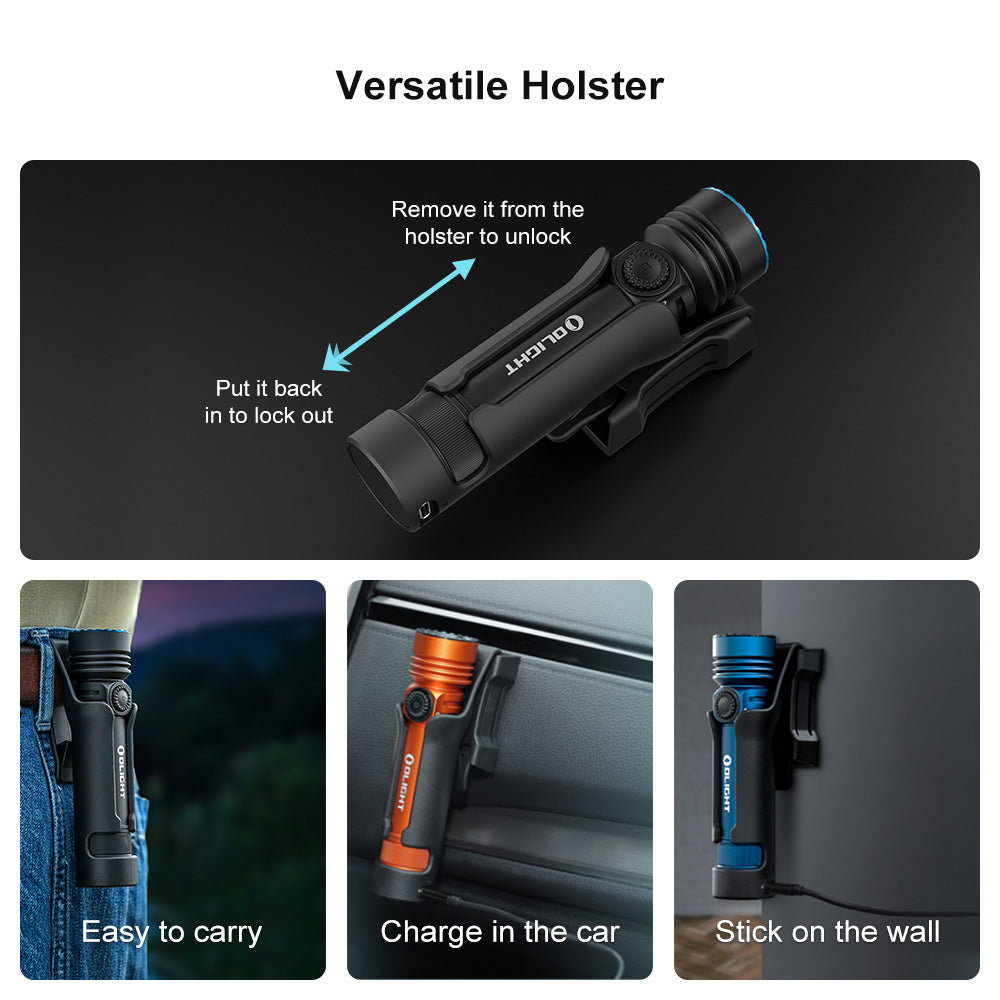 Olight Seeker 4 Pro Rechargeable Flashlight 4600 Lumens USB-C Magnetic Charging