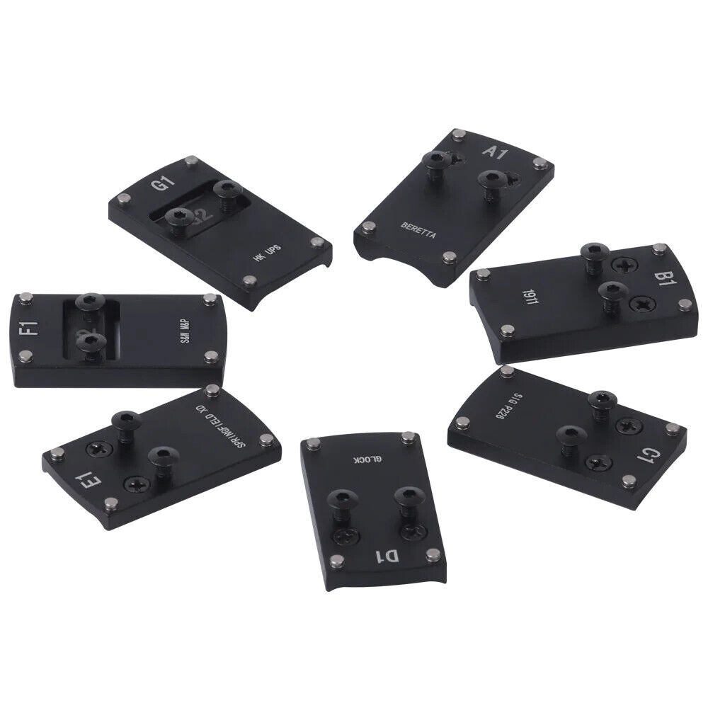 Red Win Pistol Sight Mount Bases - Glk, 1911, Sig, Beretta, Springfield, HK