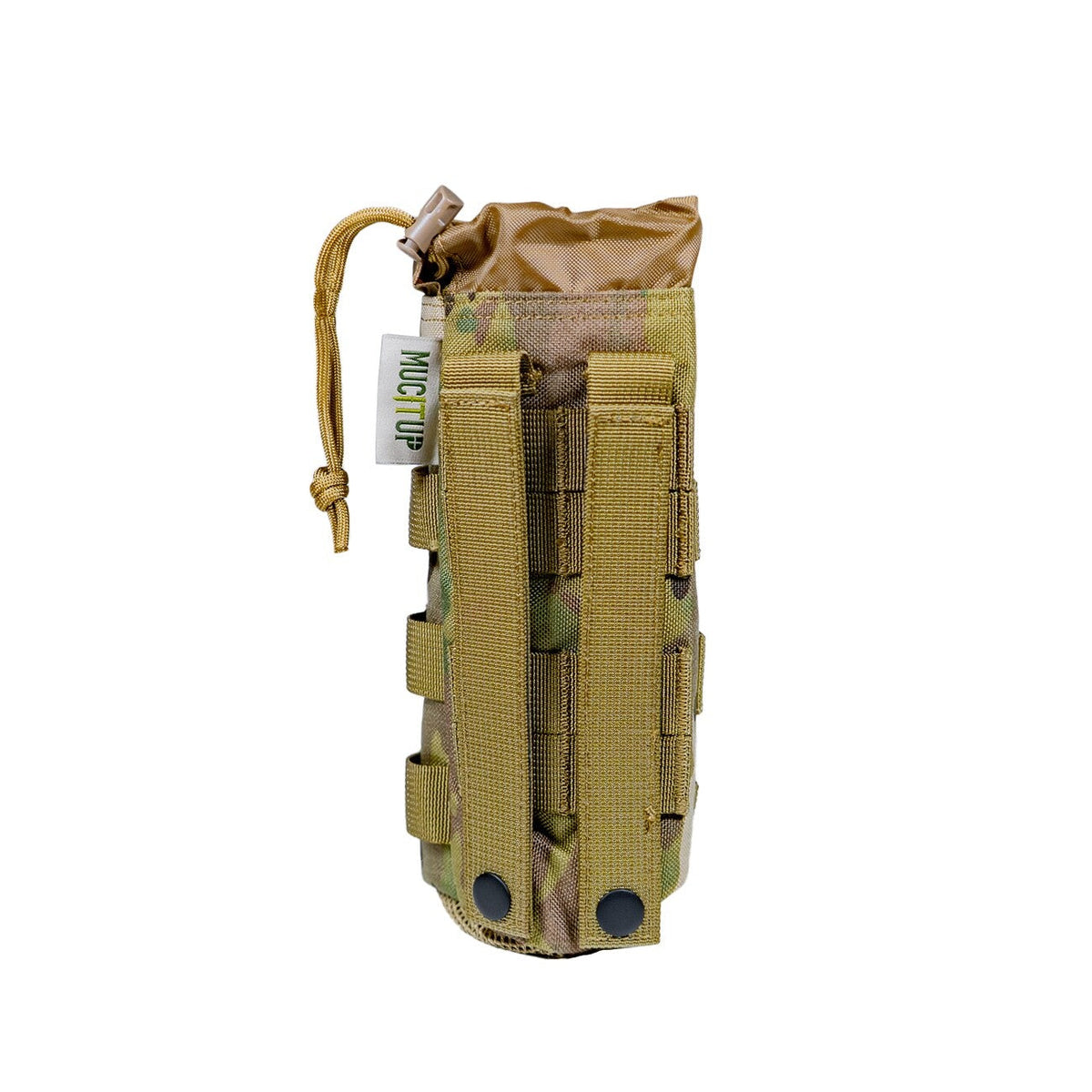 MUCITUP MUCTAC MOLLE Water Bottle Holder 500D Nylon Pouch – Black, Camo, Khaki