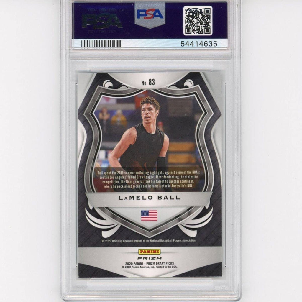 Graded 2020-21 Panini Prizm DP Draft Picks LaMelo Ball #83 Silver Rookie RC Basketball Card PSA 10 Gem Mint
