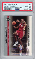 Graded 2003-04 Upper Deck UD LeBron James #7 Phenomenal Beginning Rookie RC Basketball Card PSA 10 Gem Mint