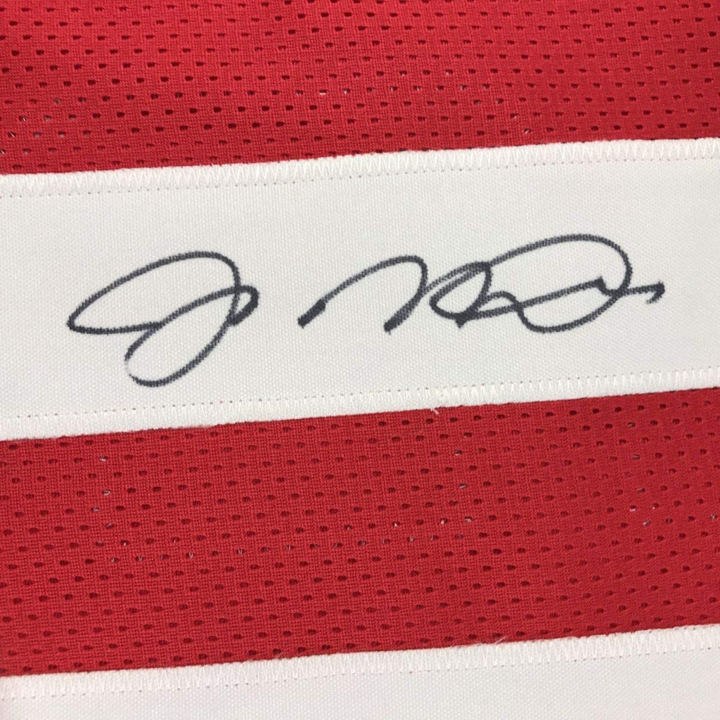 Autographed/Signed Joe Montana San Francisco Red Football Jersey JSA COA