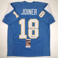 Autographed/Signed Charlie Joiner HOF 96 San Diego Powder Blue Football Jersey JSA COA