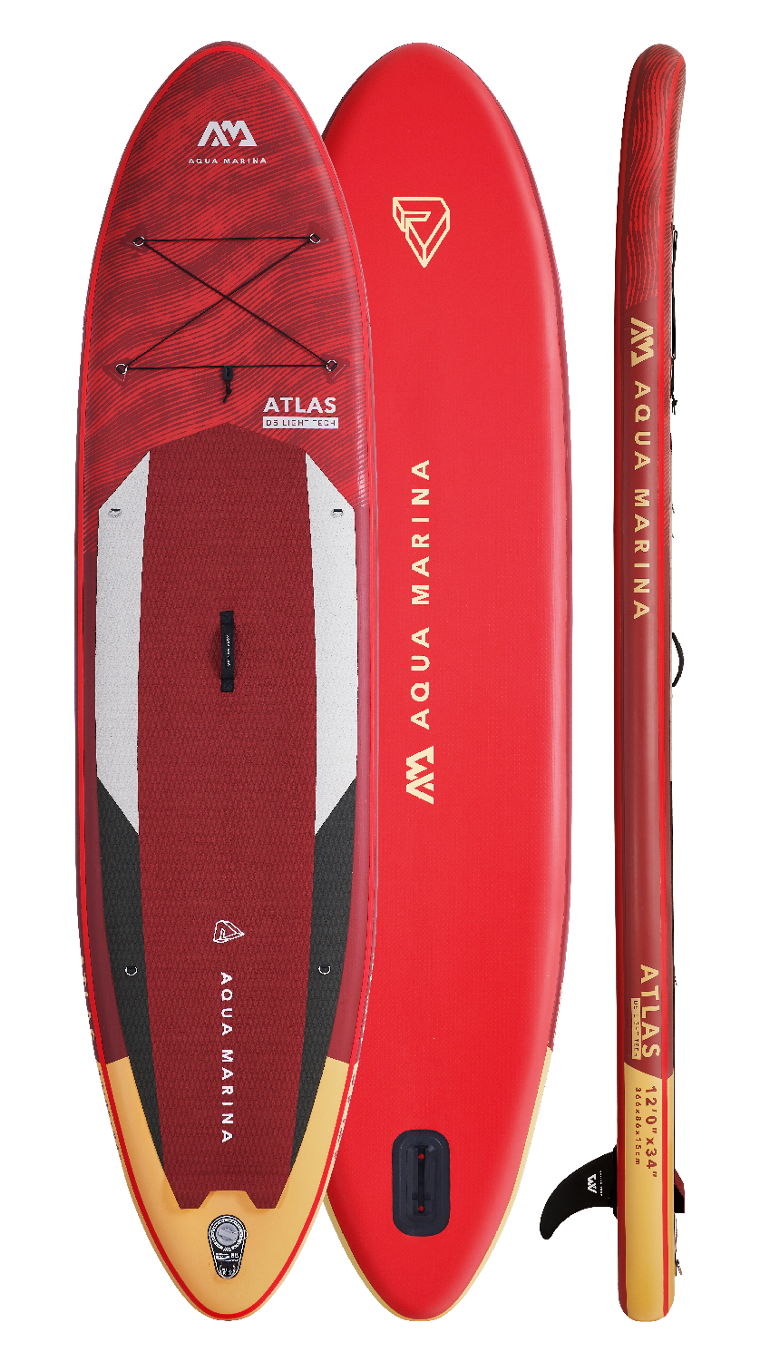 Aqua Marina ATLAS 12'0" Inflatable Paddle Board All-Around Advanced SUP