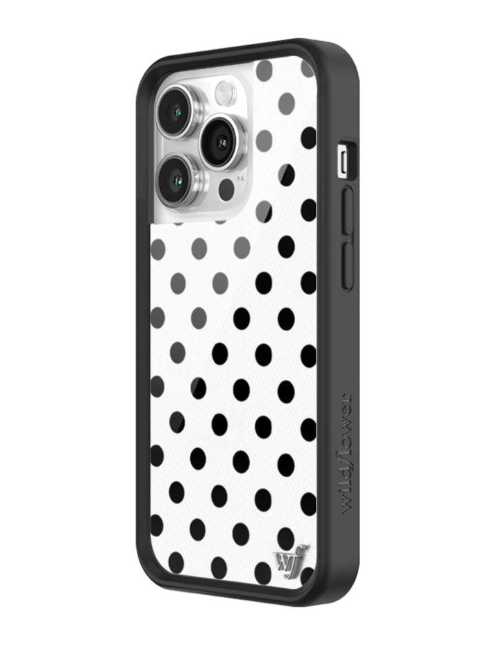 Polka Dot | White and Black iPhone Case