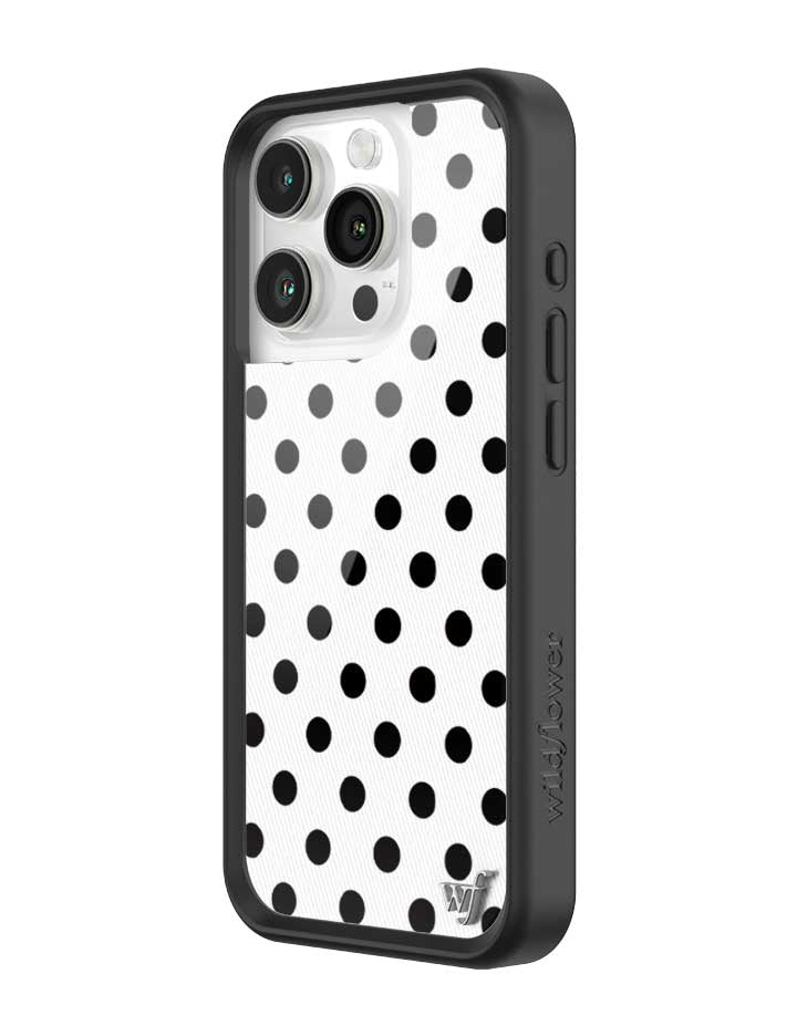 Polka Dot | White and Black iPhone Case