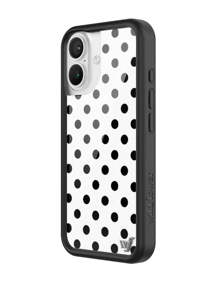 Polka Dot | White and Black iPhone Case