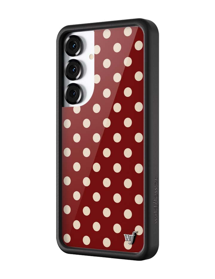 Polka Dot | Burgundy and Cream Samsung Galaxy Case
