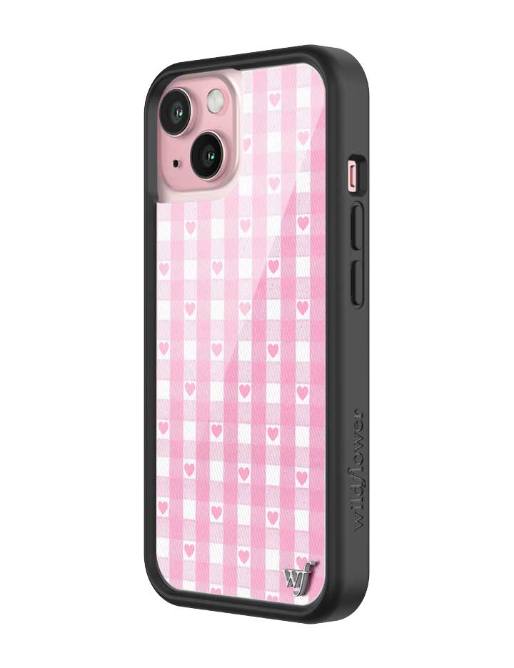 Gingham Hearts | Pink iPhone Case