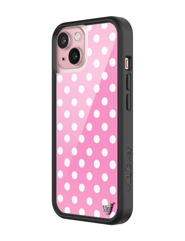 Polka Dot | Pink and White iPhone Case