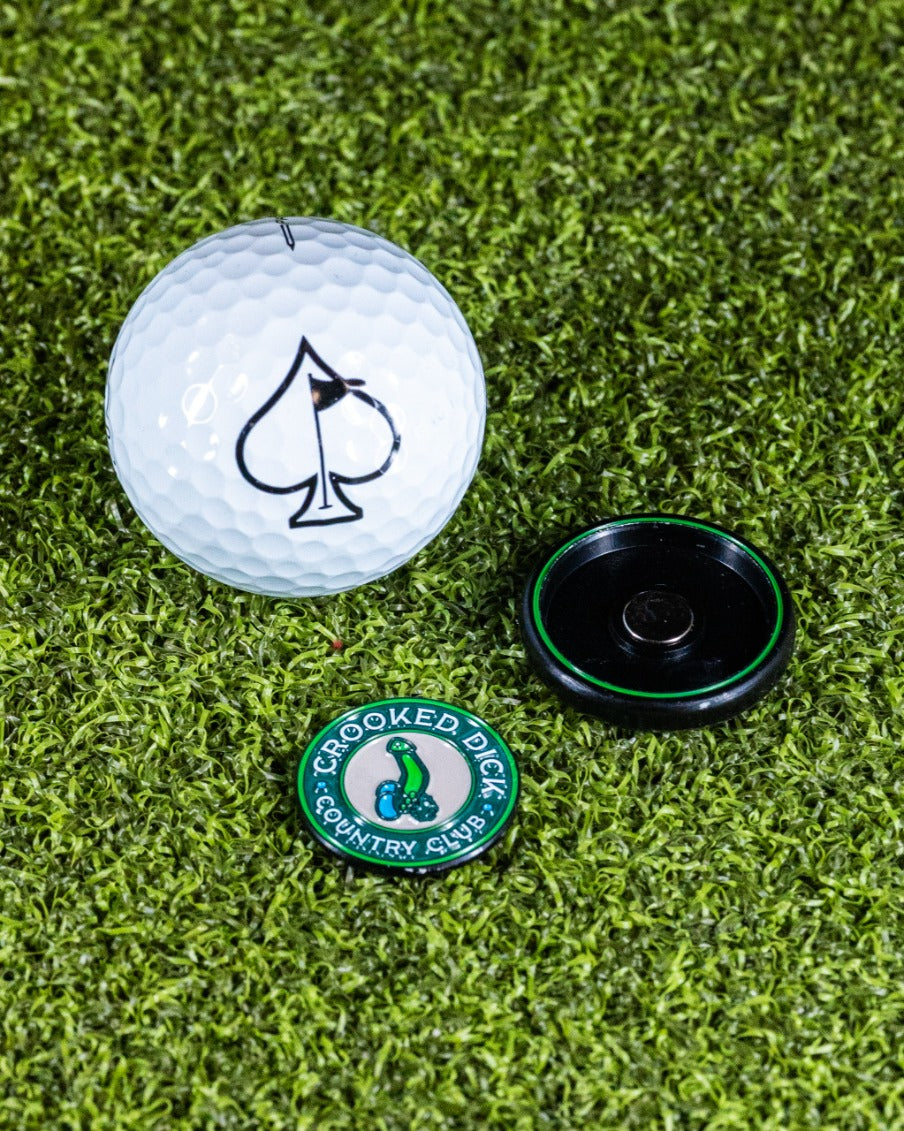 Pop Out Medallion Ball Marker - Crooked Dick